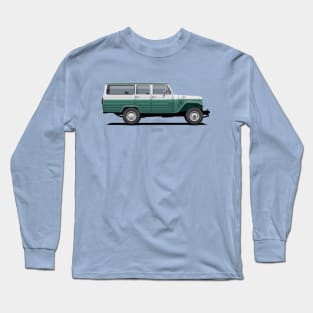 Land Cruiser Station Wagon FJ45LV - Green Long Sleeve T-Shirt